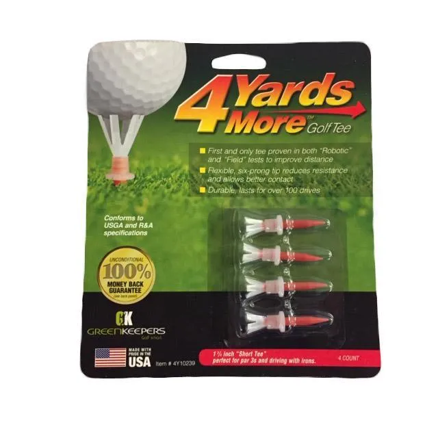 4 Yards More Golf Tee 1 3/4 Inch 4 pack