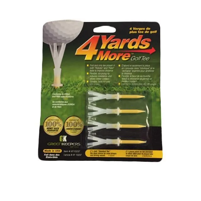 4 Yards More Golf Tee 2 3/4 Inch 4 pack