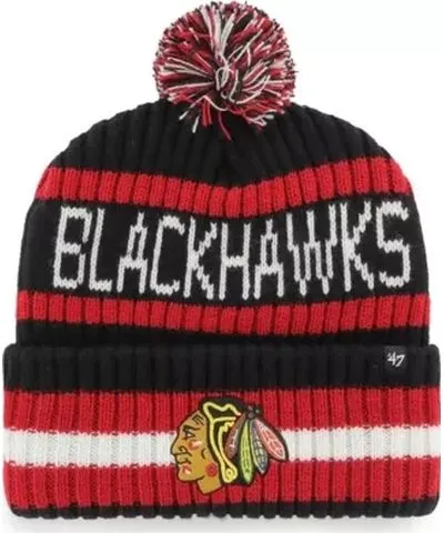 '47 Men's NHL Chicago Blackhawks Bering Cuffed Knit Hat with Pom