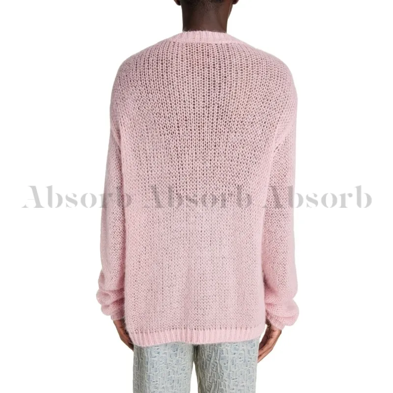 Acne Studios  |Crew Neck Long Sleeves Logo Designers Sweaters