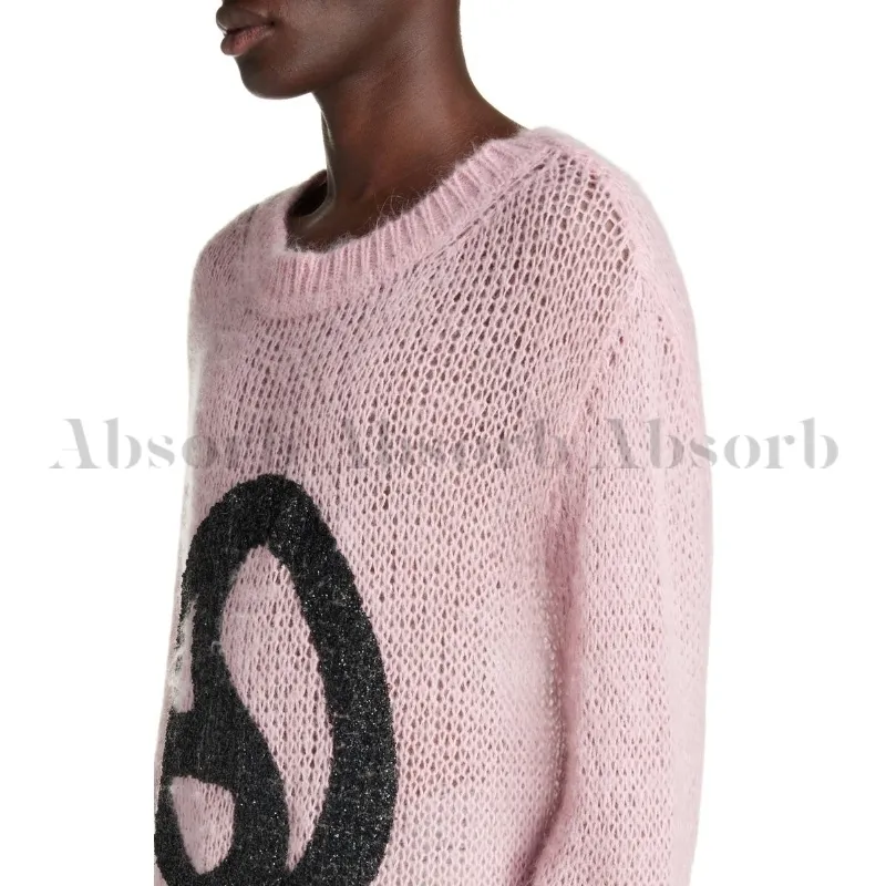 Acne Studios  |Crew Neck Long Sleeves Logo Designers Sweaters