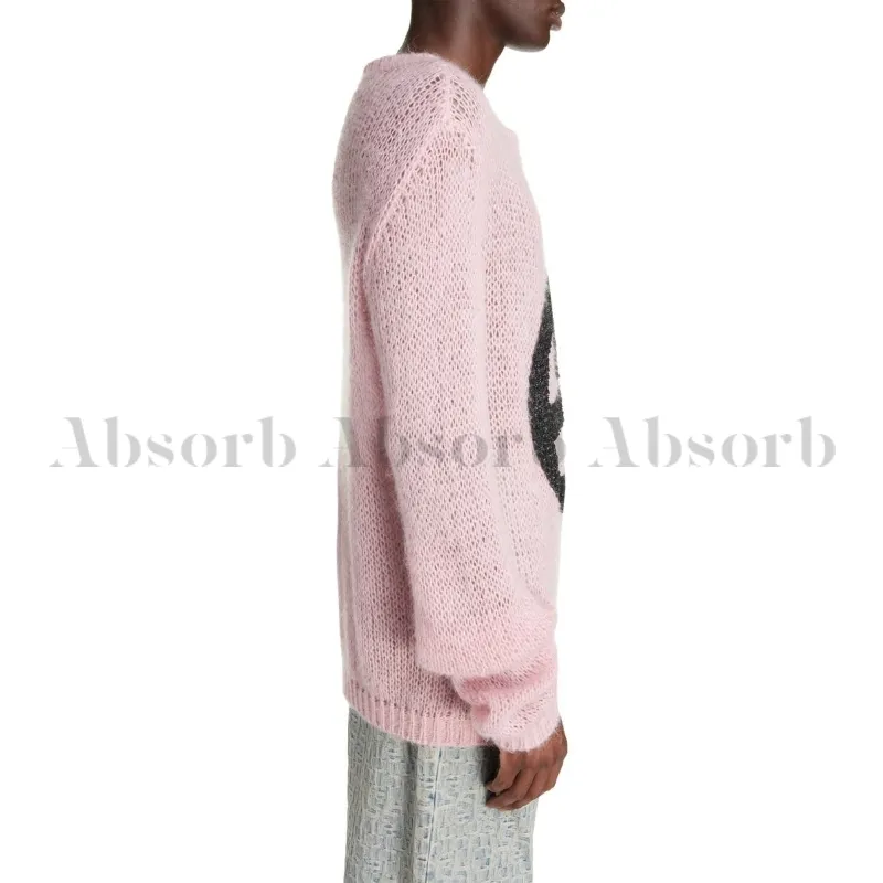 Acne Studios  |Crew Neck Long Sleeves Logo Designers Sweaters