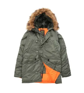 Alpha Industries Slim Fit N-3B Parka Sage/Orange