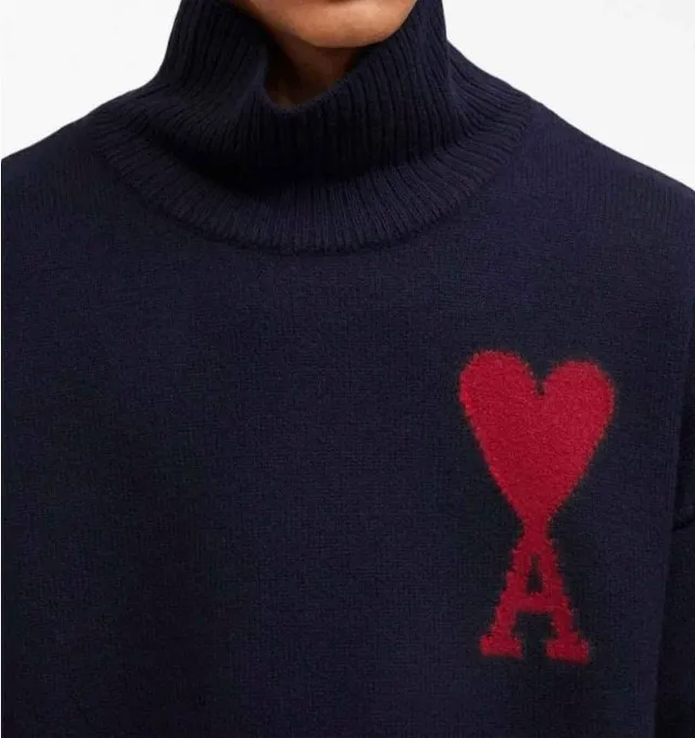 AMI PARIS  |Wool Street Style Logo Designers Sweaters