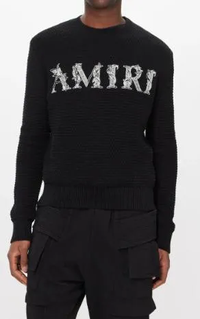 AMIRI  |Crew Neck Unisex Street Style Long Sleeves Cotton Sweaters