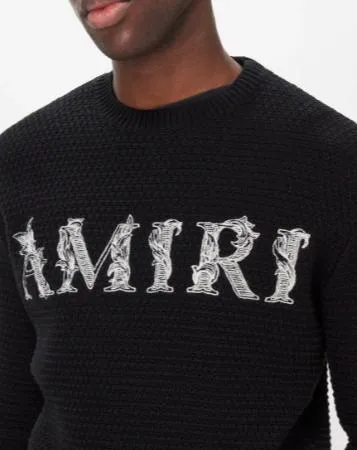 AMIRI  |Crew Neck Unisex Street Style Long Sleeves Cotton Sweaters