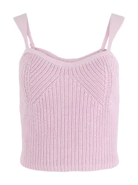 Autumn Cashmere Shaker Bralette in Violet