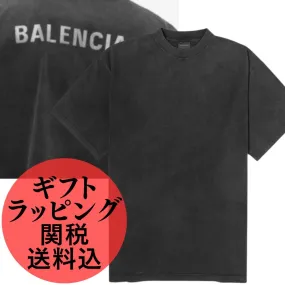 BALENCIAGA  |Unisex Street Style Plain Cotton Short Sleeves Logo Luxury