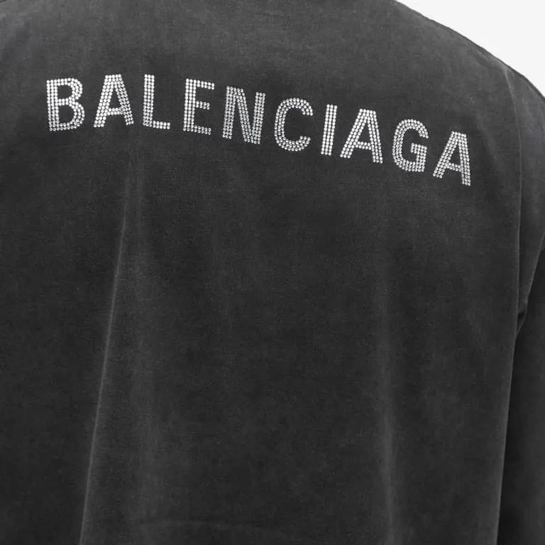 BALENCIAGA  |Unisex Street Style Plain Cotton Short Sleeves Logo Luxury