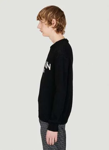 BALMAIN  |Crew Neck Wool Street Style Long Sleeves Logo Luxury