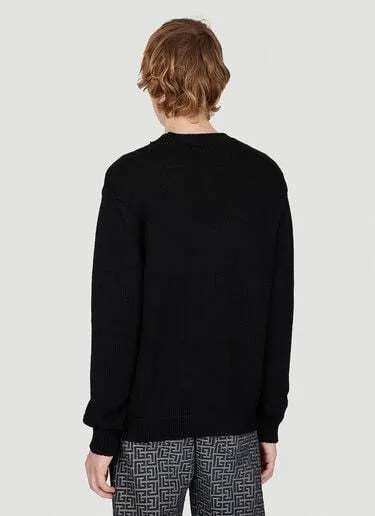 BALMAIN  |Crew Neck Wool Street Style Long Sleeves Logo Luxury