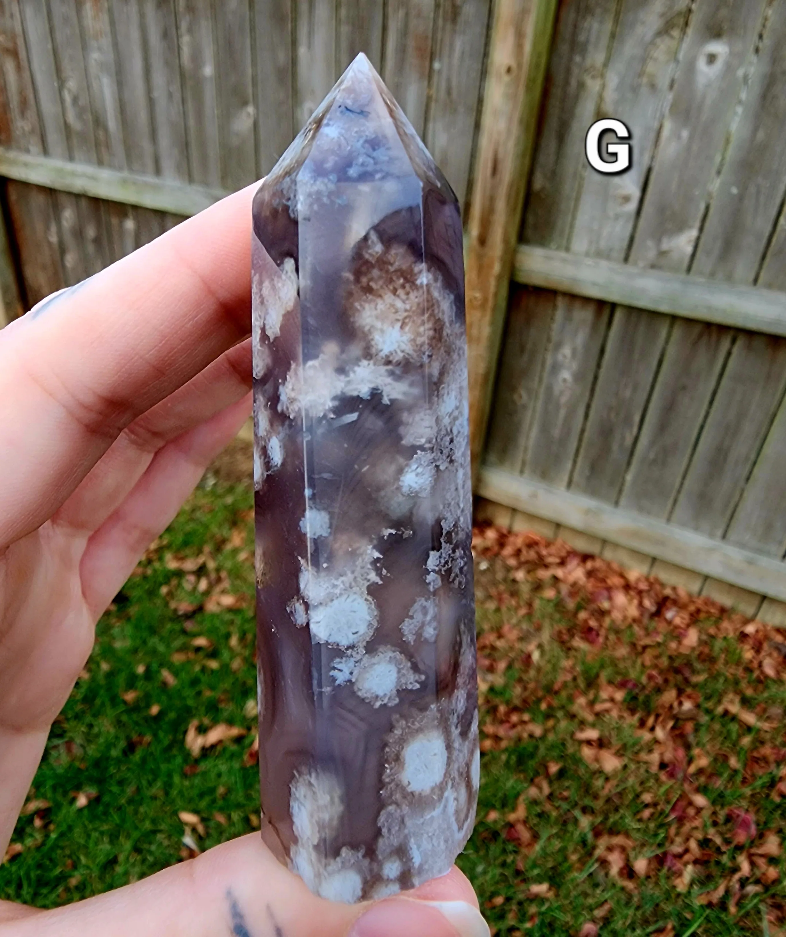 Black Flower Agate