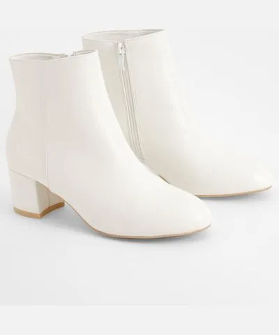 boohoo Womens Basic Block Heel Booties