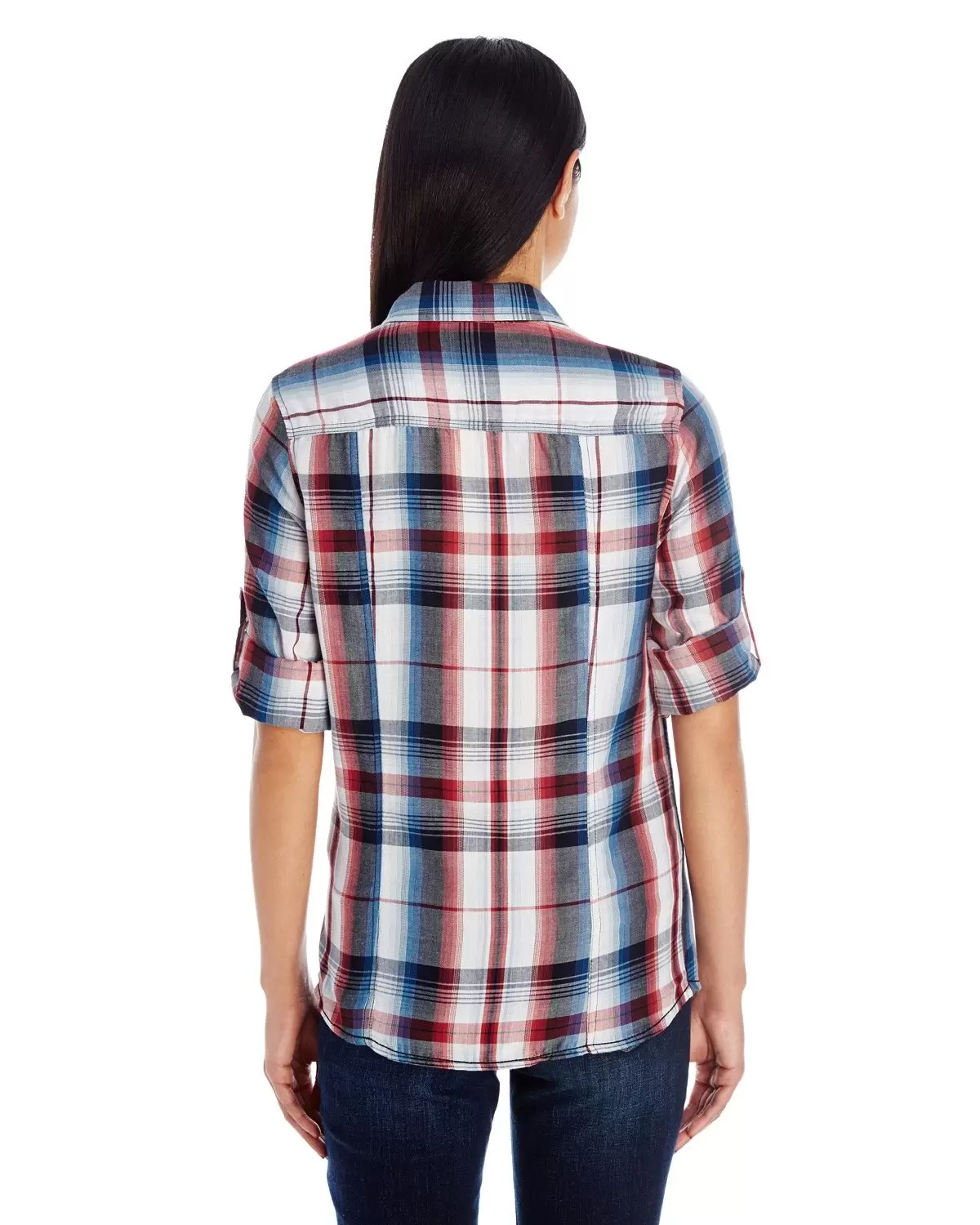 Burnside Clothing 5222 Women's Long Sleeve Plaid Shirt SKU: 5222