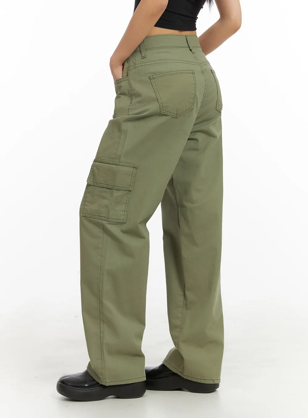 Cargo Straight Leg Pants IA417