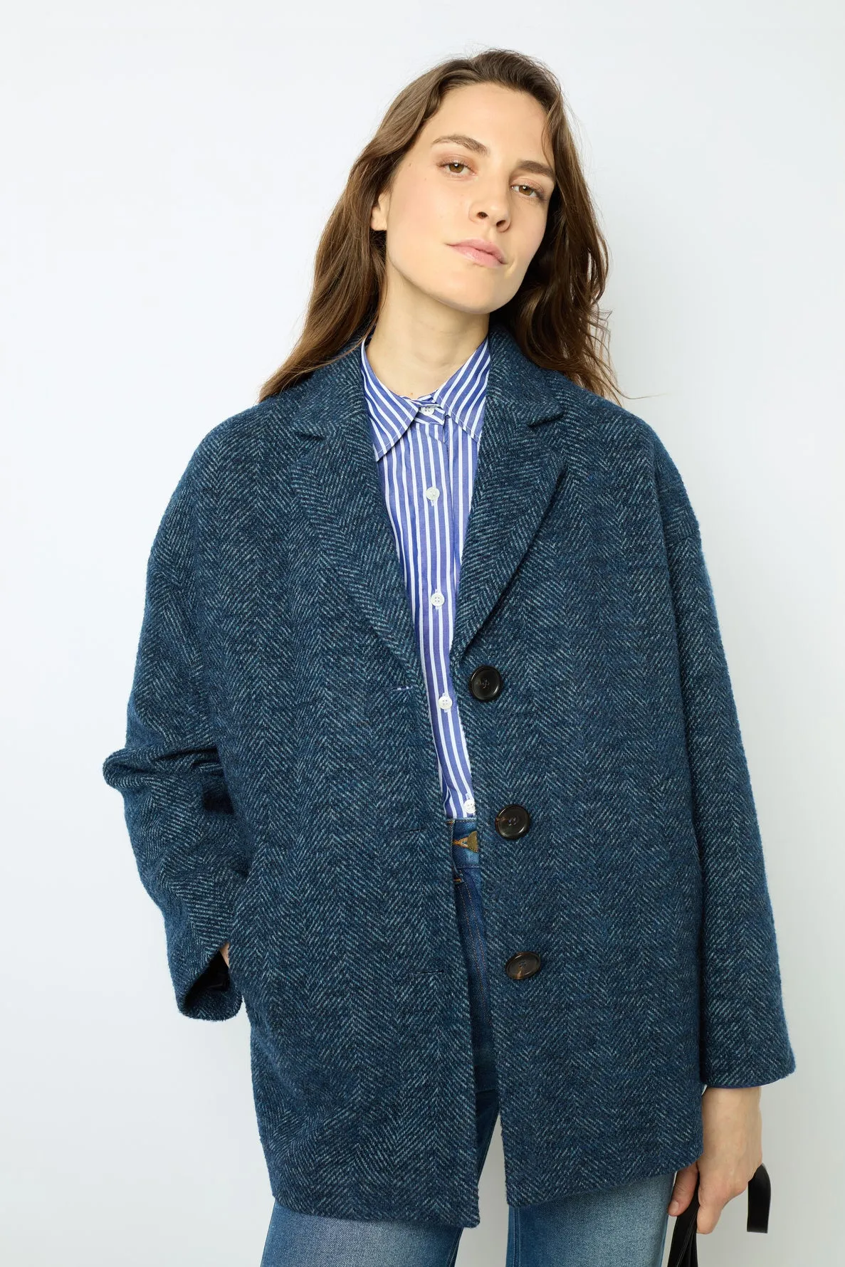 Coat Leda Dam61a043 Indigo