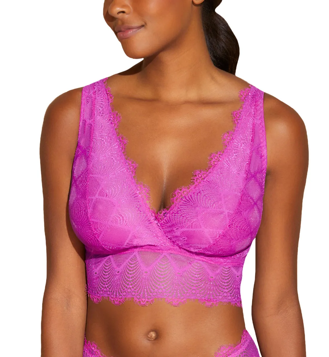 Cosabella Allure CURVY Plunge Bralette (ALLUR1322) - Cape Fuchsia