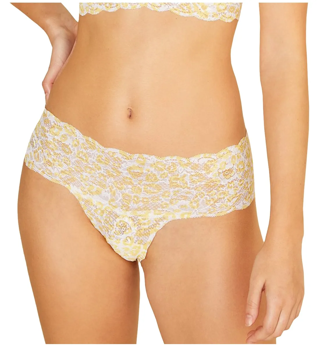 Cosabella Never Say Never Printed Comfie Thong (NEVEP0343) - Animal Limone