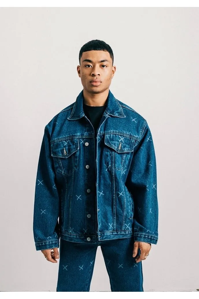 Cross Denim Jacket - Indigo