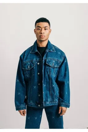 Cross Denim Jacket - Indigo