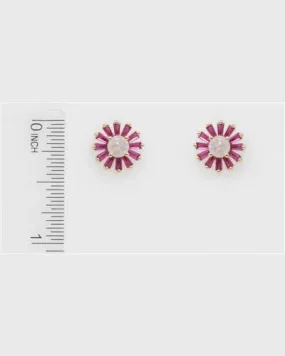 Crystal Flower Stud Earring