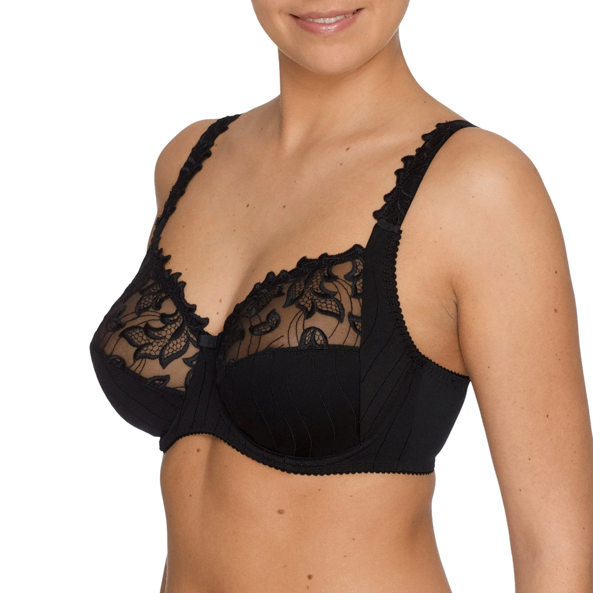 Deauville Full Cup Bra underwire (Black) B-J Cup