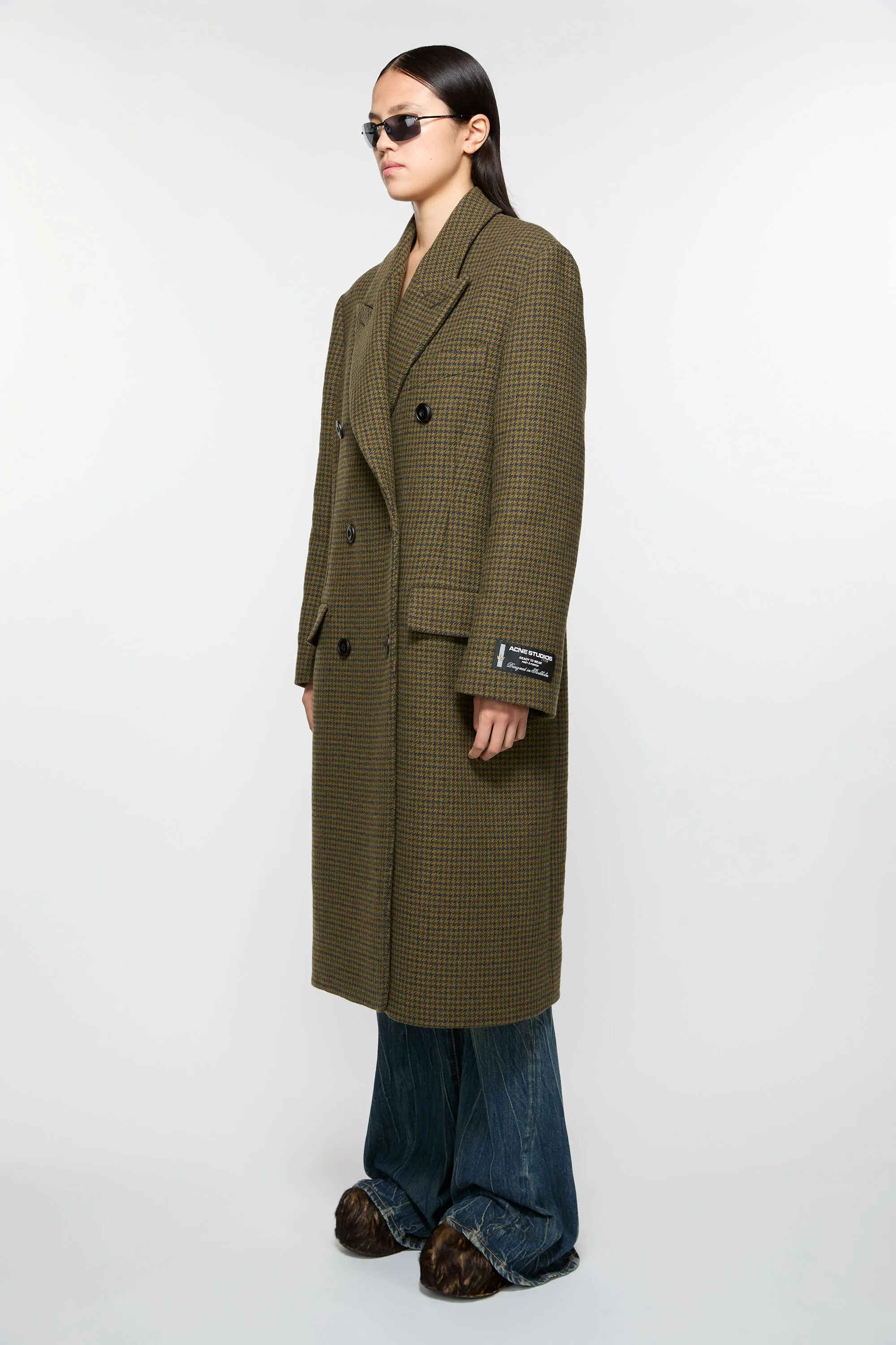 Double-breasted wool coat