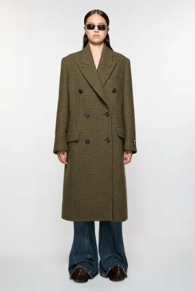 Double-breasted wool coat