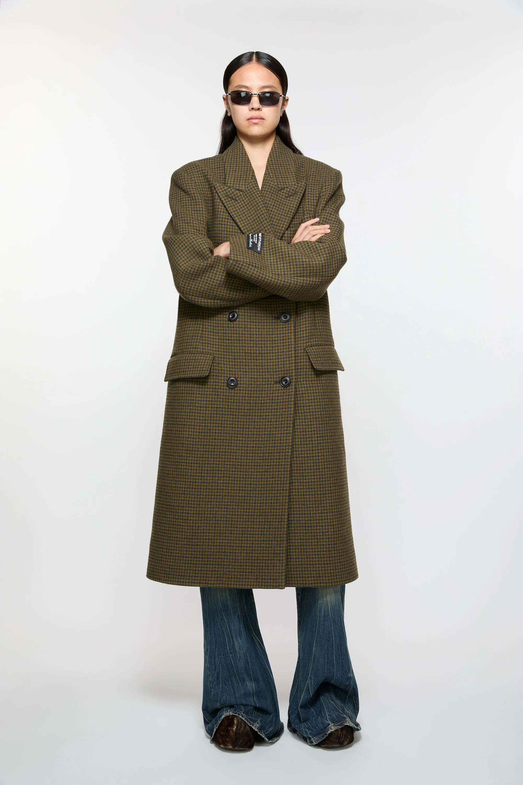 Double-breasted wool coat