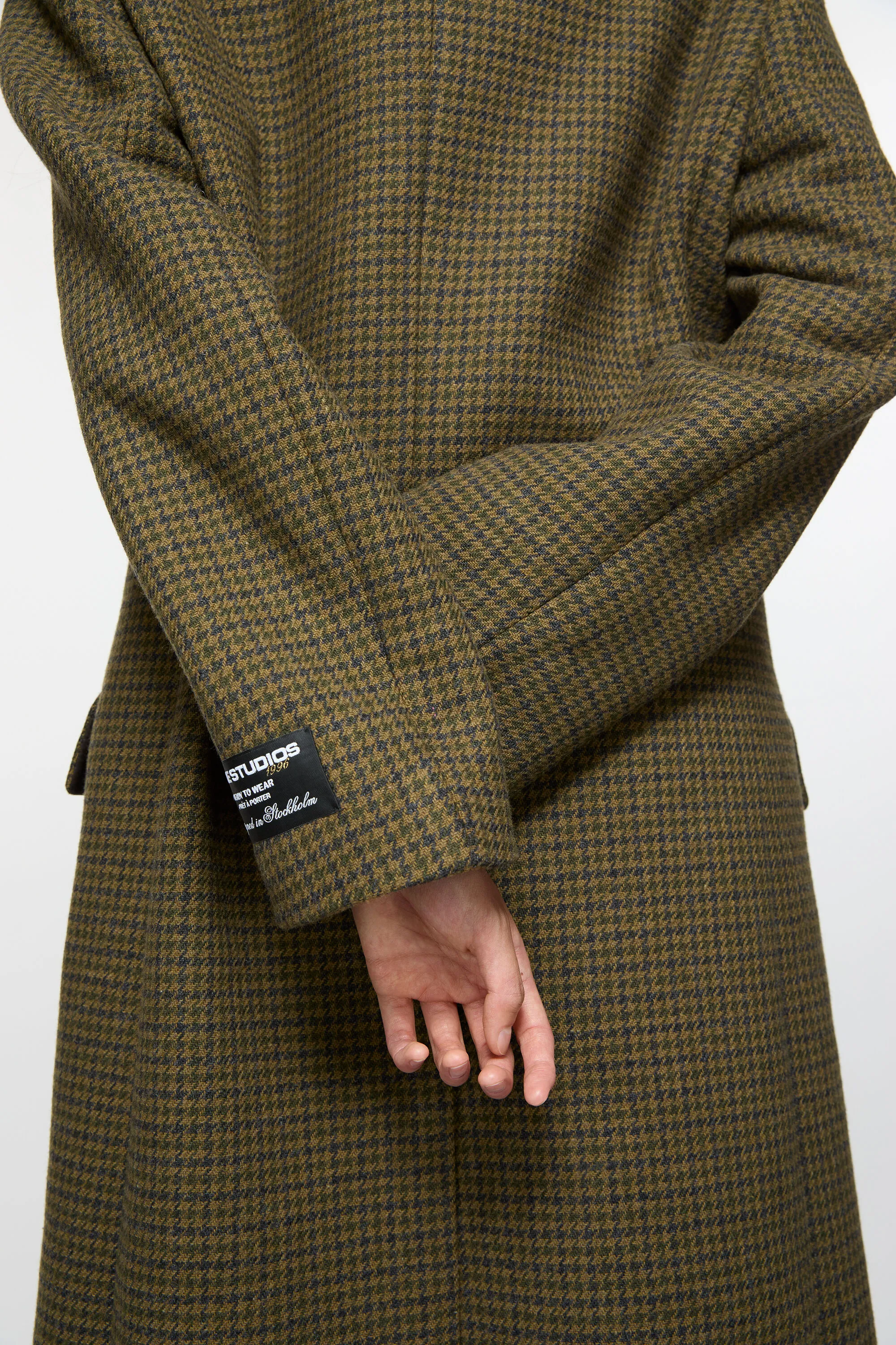 Double-breasted wool coat