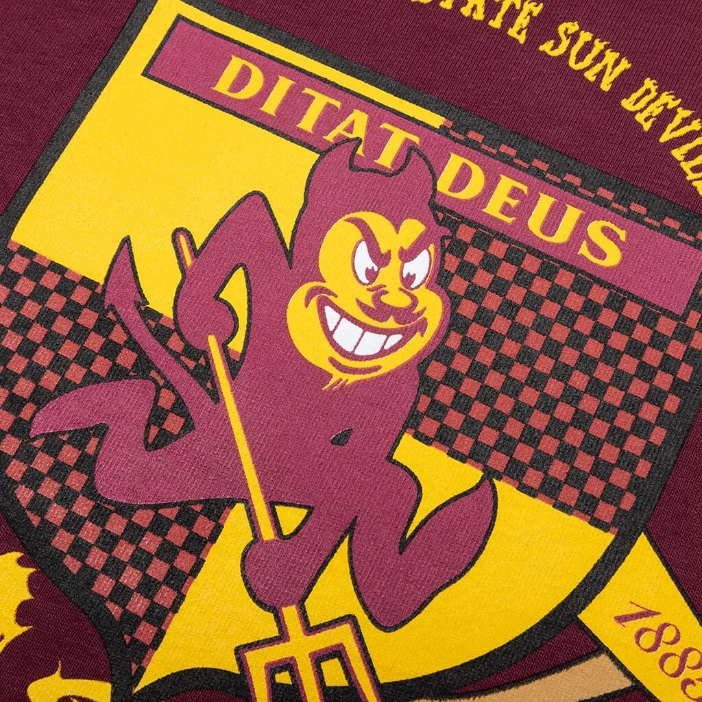 Feature x ASU Crest Tee - Maroon