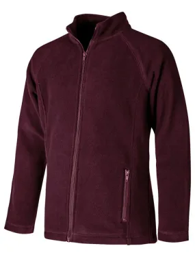 Fleece Jacket CR Girls Burgundy Full Zip