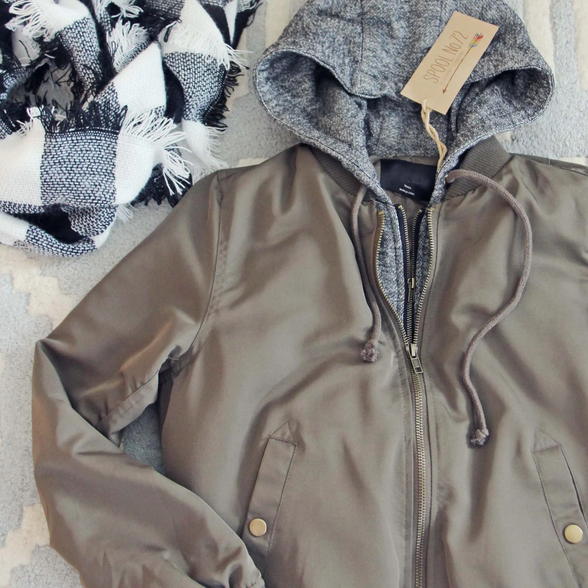 Forest Smoke Hooded Coat