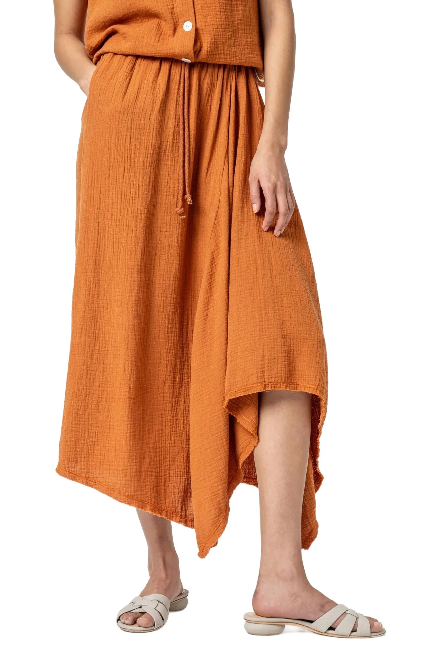 Gauze Waterfall Skirt Sienna