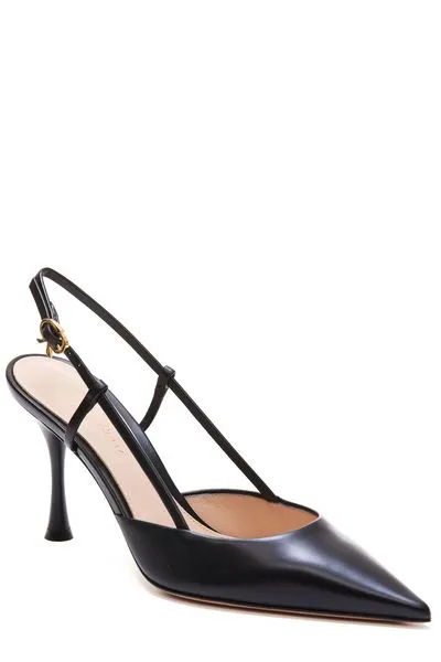 GIANVITO ROSSI Ascent Slingback Pumps with Flared Heel - Women’s Size Options