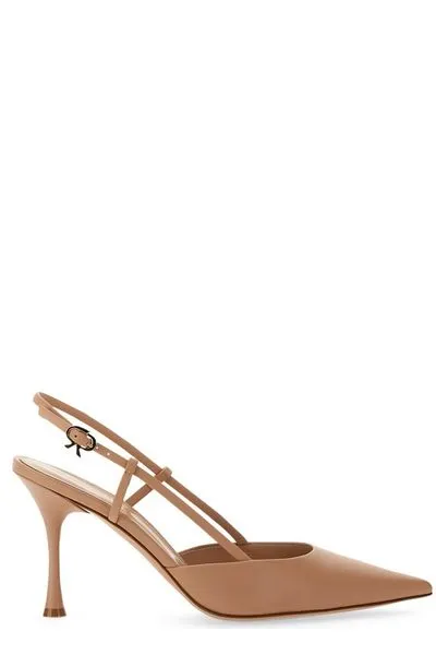 GIANVITO ROSSI Ascent Slingback Pumps with Flared Heel - Women’s Size Options