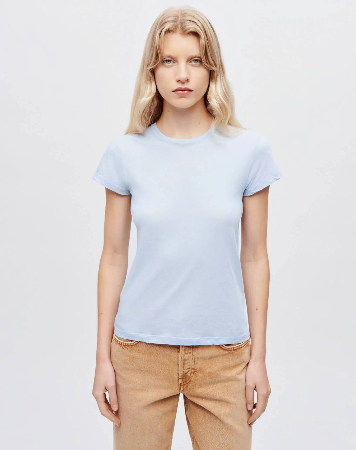 Hanes Sheer Slim Tee - Baby Blue