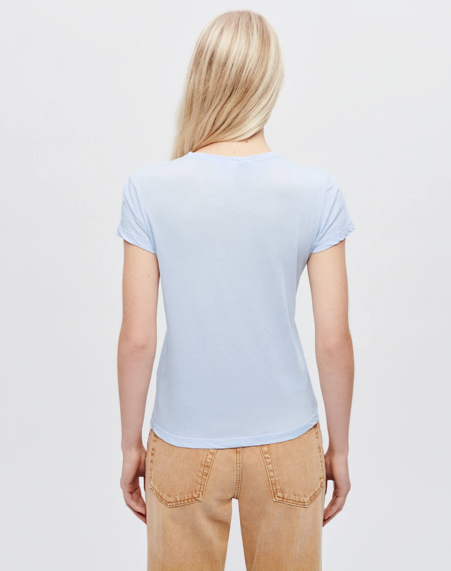 Hanes Sheer Slim Tee - Baby Blue