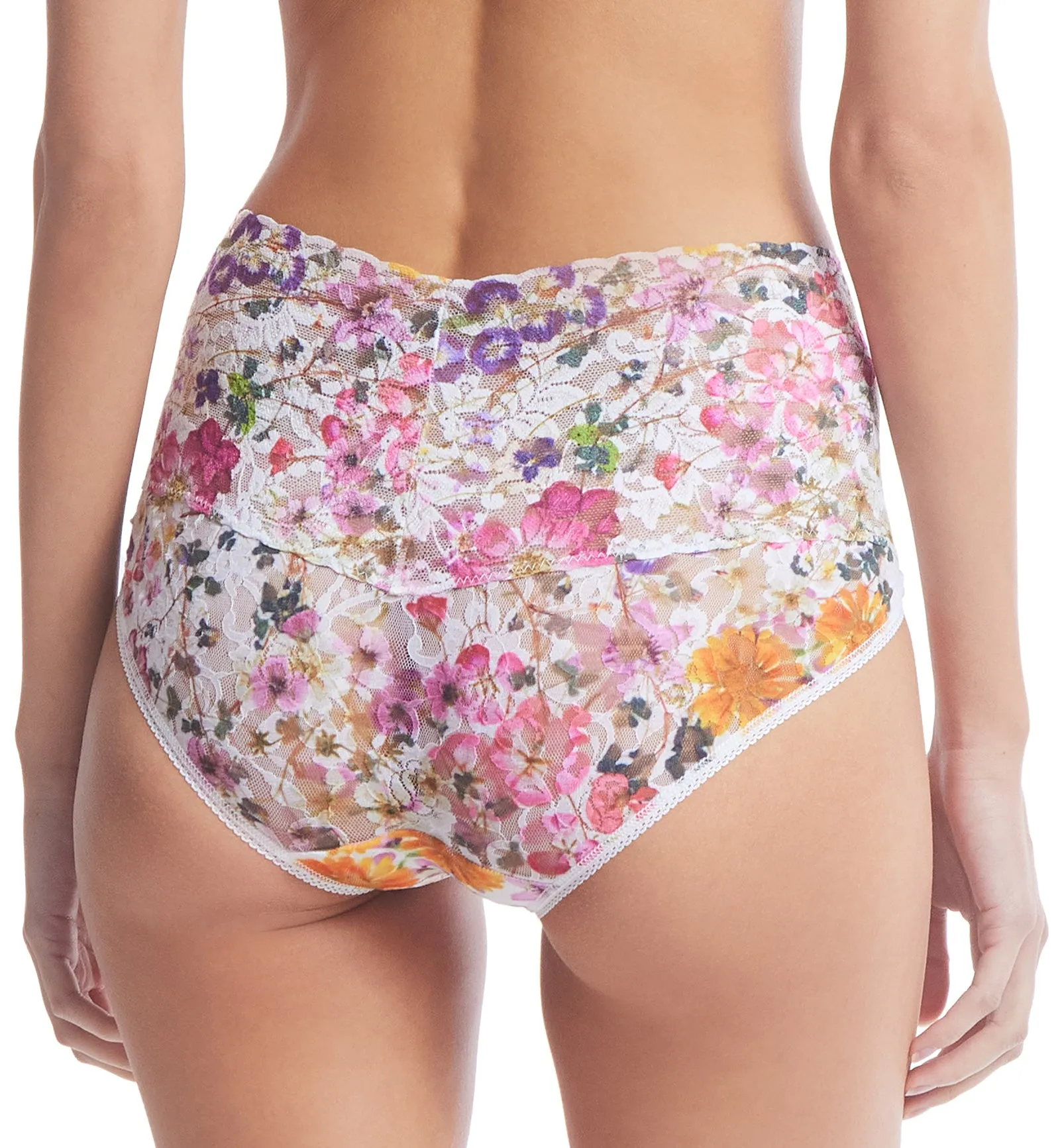 Hanky Panky Retro Lace Printed V-kini (PR9K2124) - Pressed Bouquet