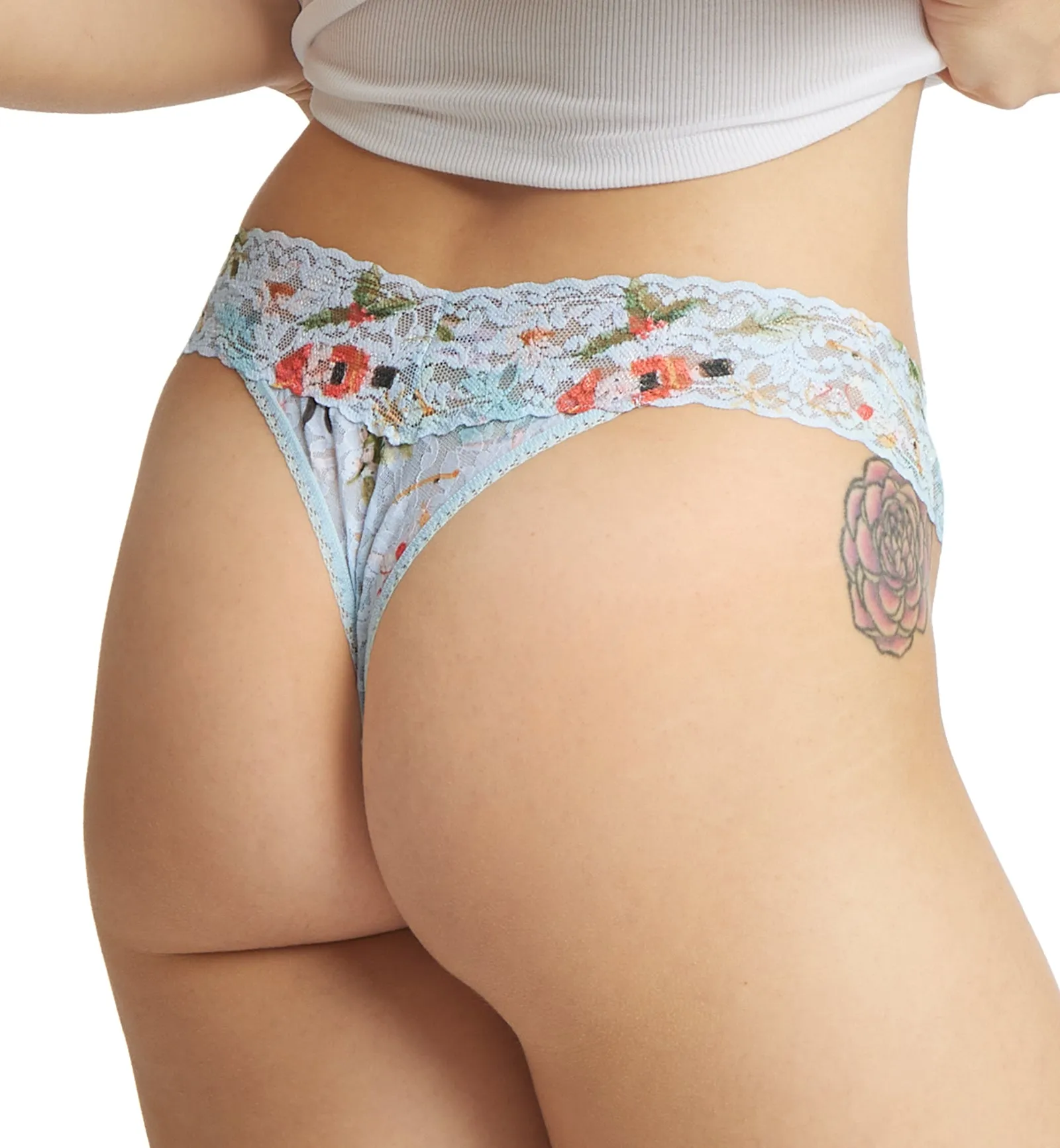 Hanky Panky Signature Lace Printed Original Rise Thong (PR4811P) - Ballerina Dreaming