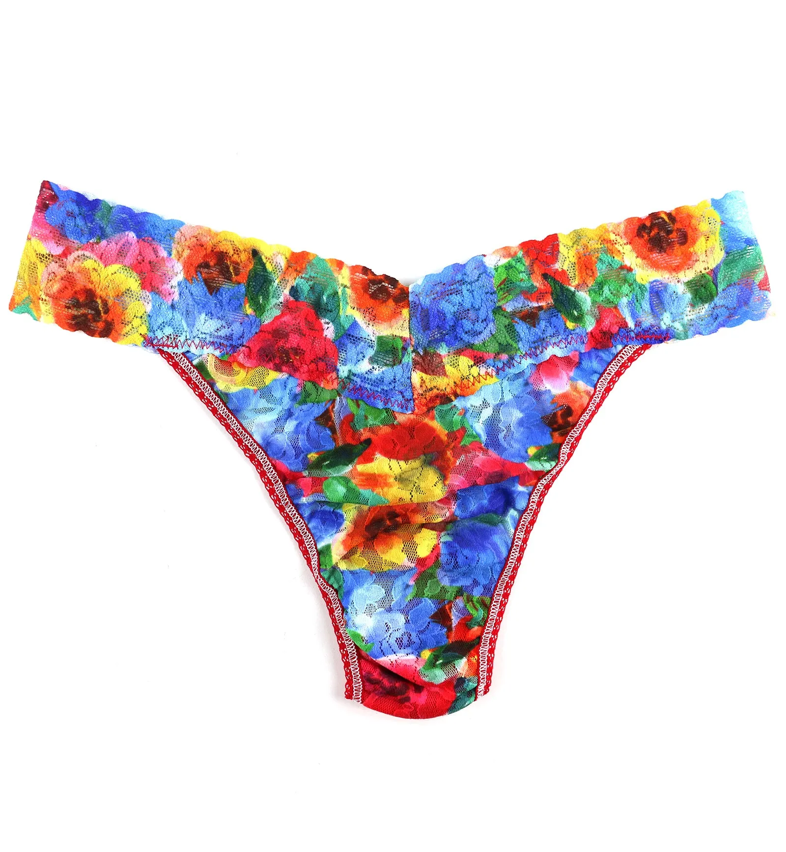 Hanky Panky Signature Lace Printed Original Rise Thong (PR4811P) - Bold Blooms