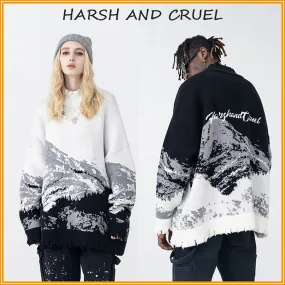 HARSH AND CRUEL  |Unisex Street Style Oversized Sweaters