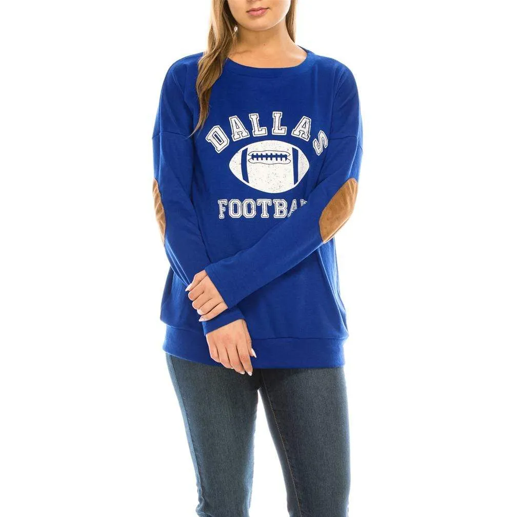 Haute Edition Women's Game Day Football Sweatshirt