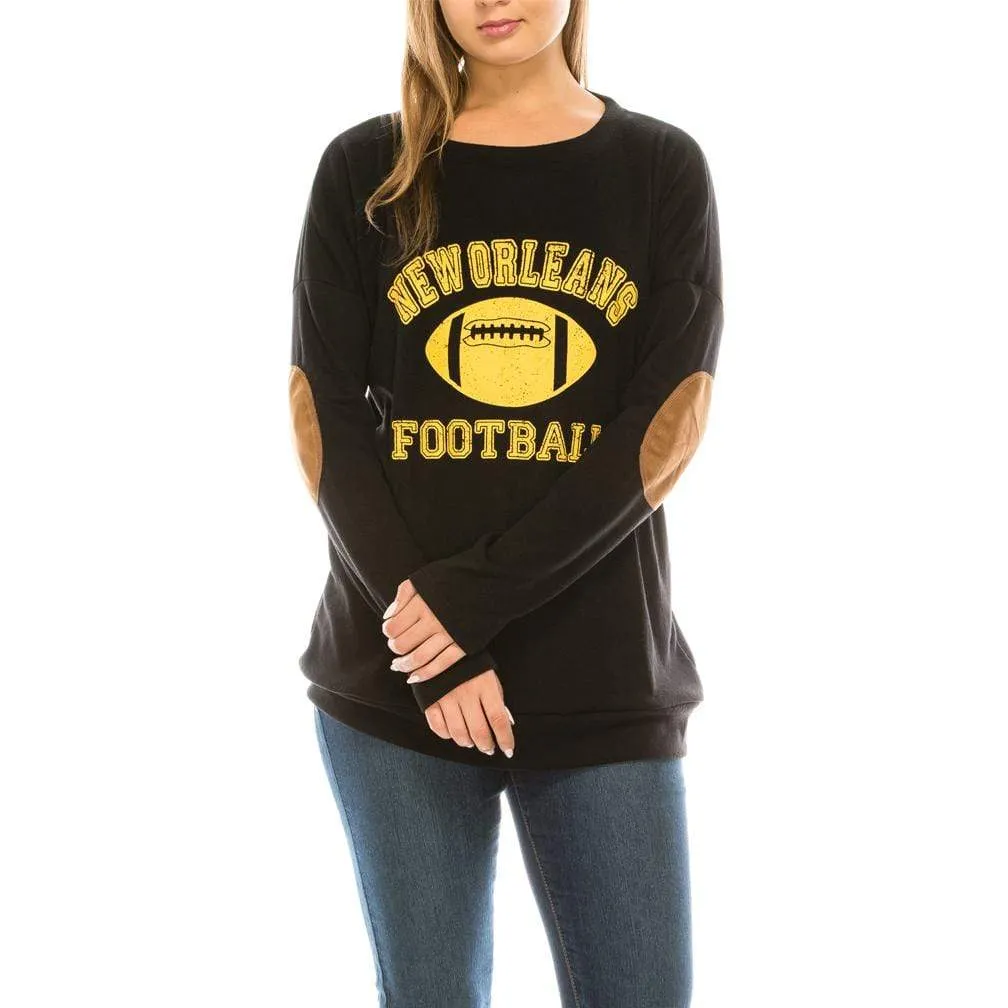 Haute Edition Women's Game Day Football Sweatshirt