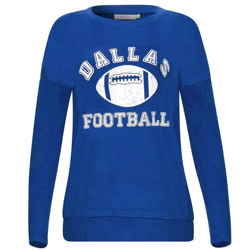 Haute Edition Women's Game Day Football Sweatshirt