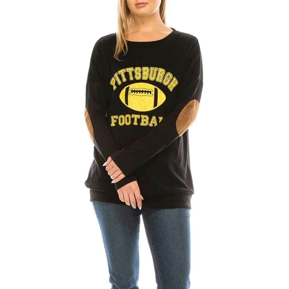 Haute Edition Women's Game Day Football Sweatshirt