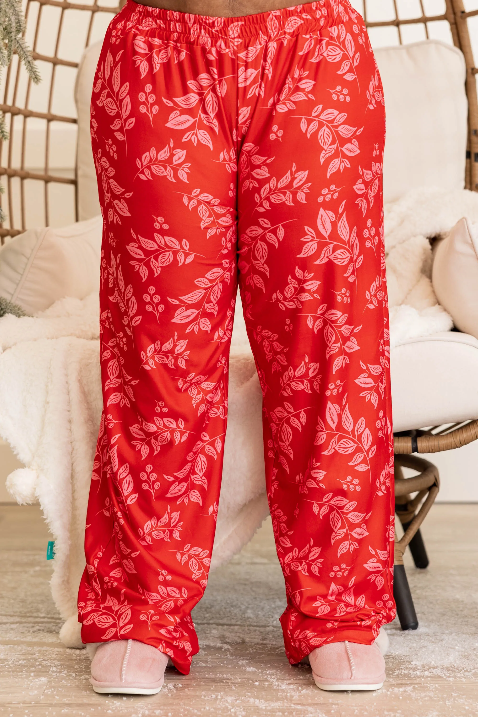 Holiday Happy Pajama Pants, Red