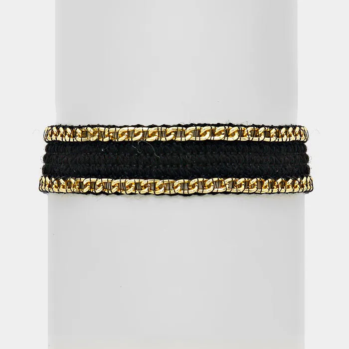 iLLASPARKZ Metal chain knit bracelet