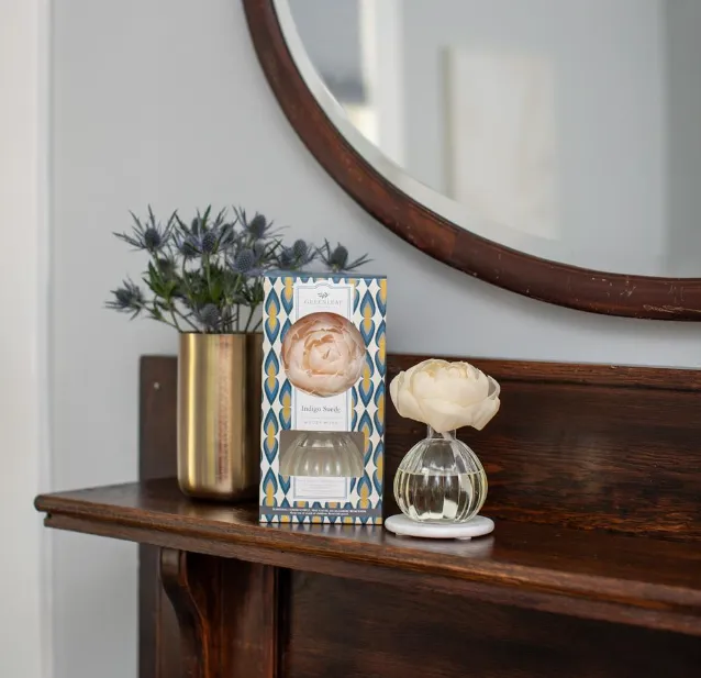 Indigo Suede Flower Diffuser