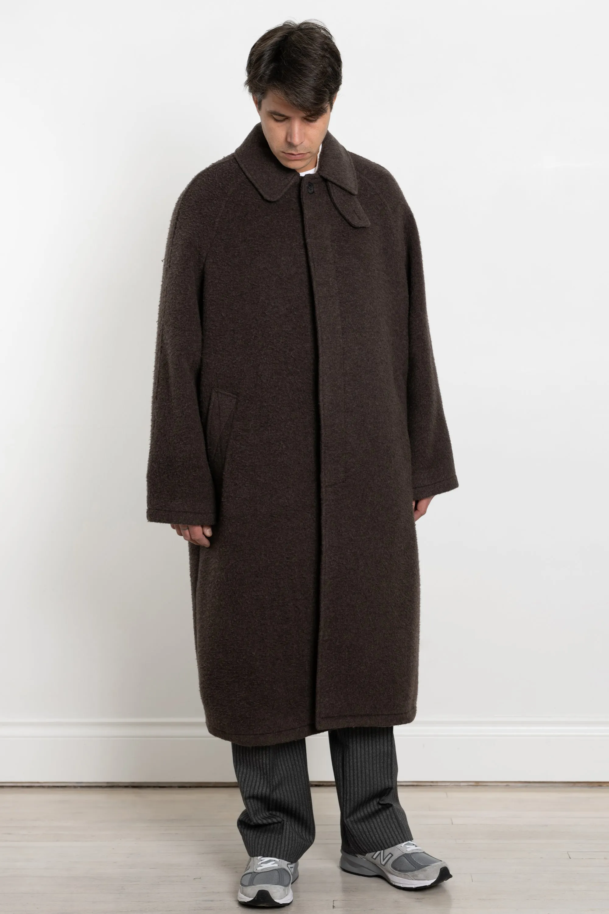 Installation Coat Brown Fuzz Recycled Wool